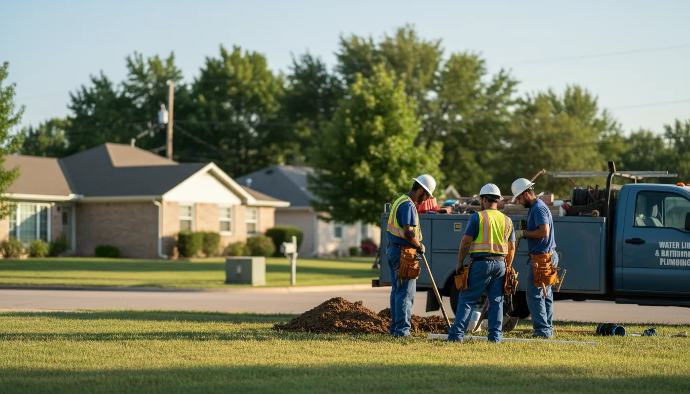 Residential water line and bathroom plumbing service in Alexander, ND